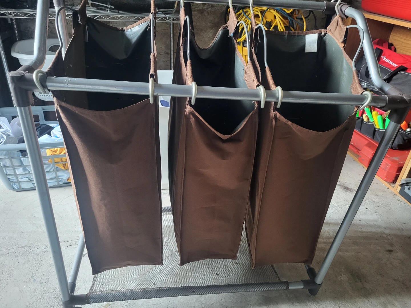 3-Bag Rolling Laundry Sorter - photo 3