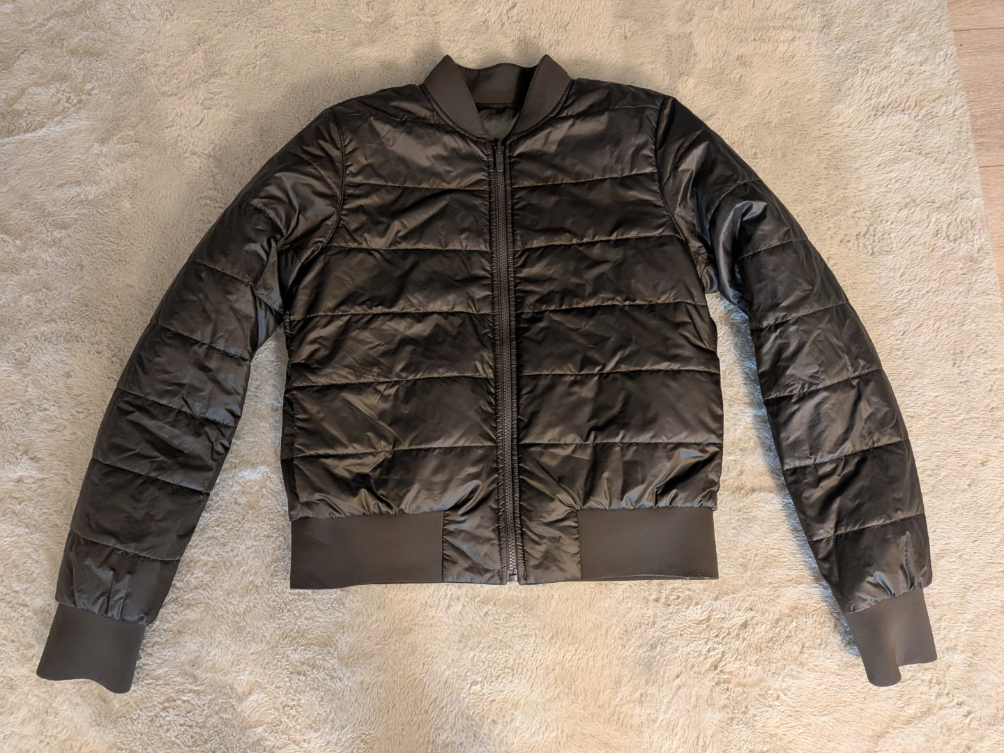 Green LULULEMON bomber jacket
