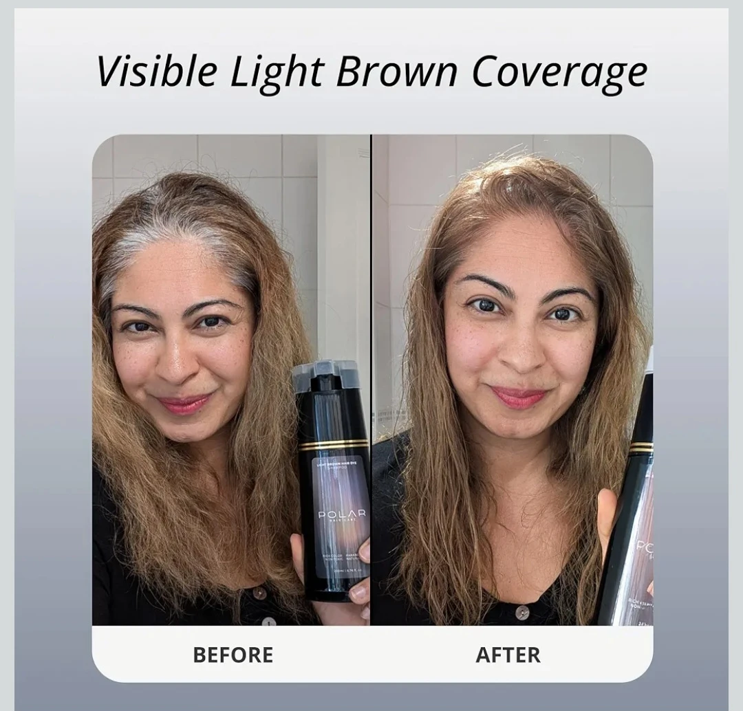 Polar Hair Care Light Brown Hair Dye Shampoo 200ml - photo 2