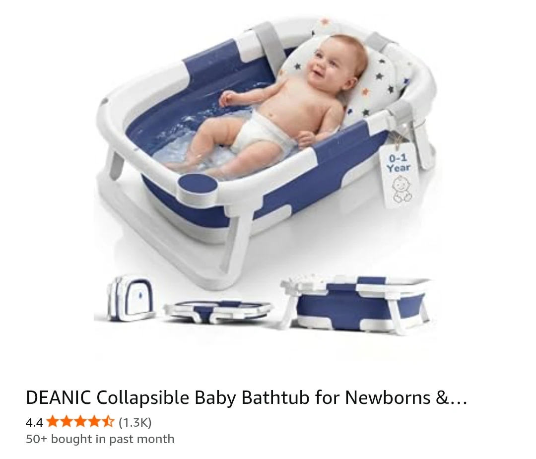 Collapsible bathub for babies