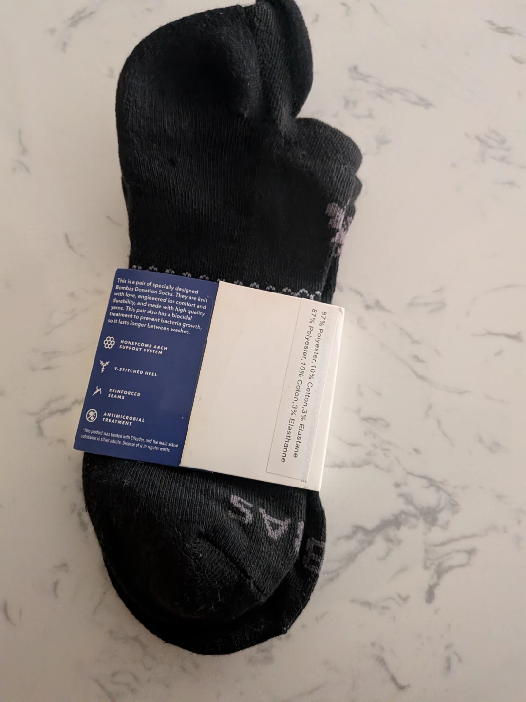 Bombas Ankle Socks Large Black - photo 2