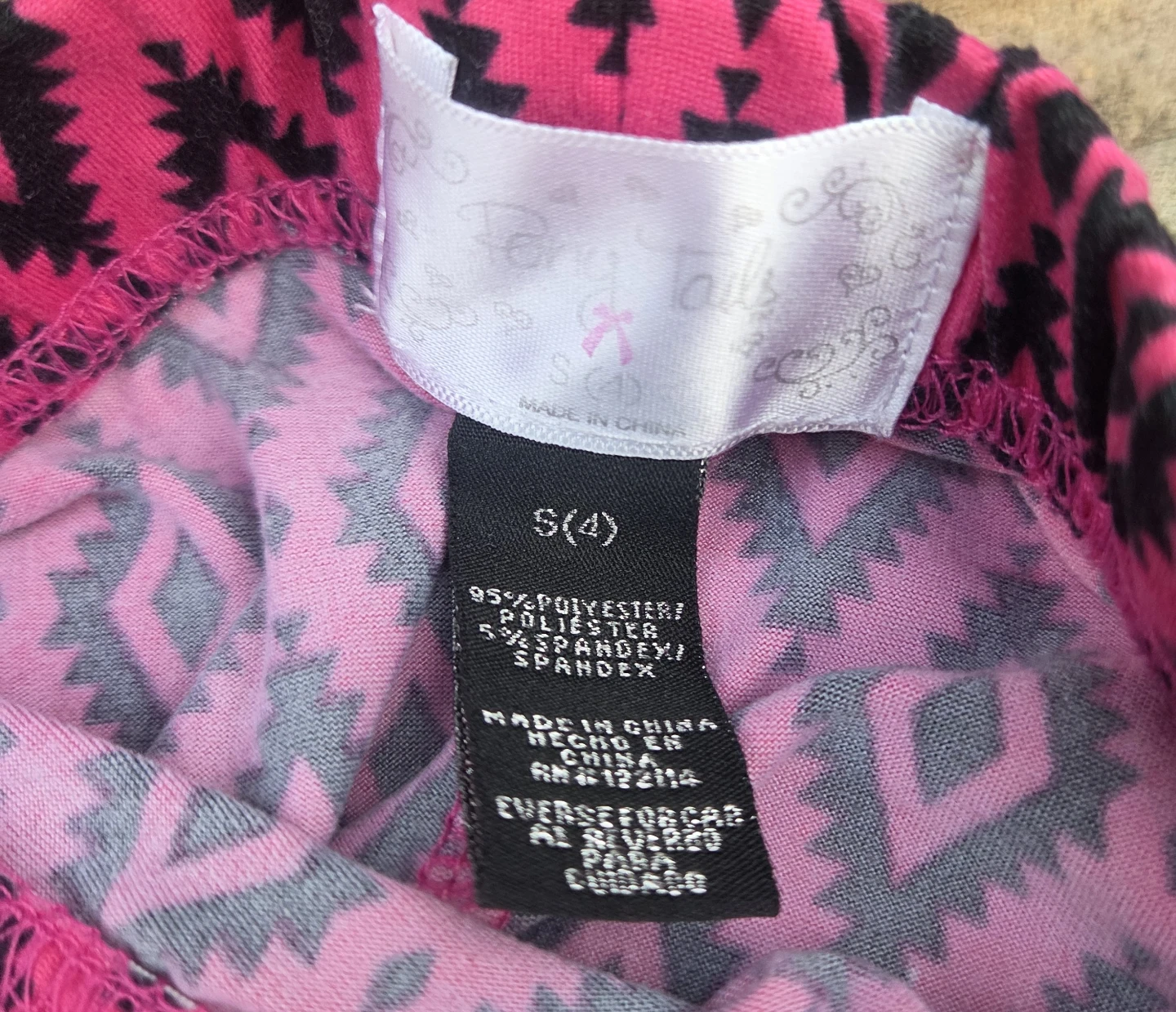 Pony Tails Pink and Black Patterned Leggings - photo 3