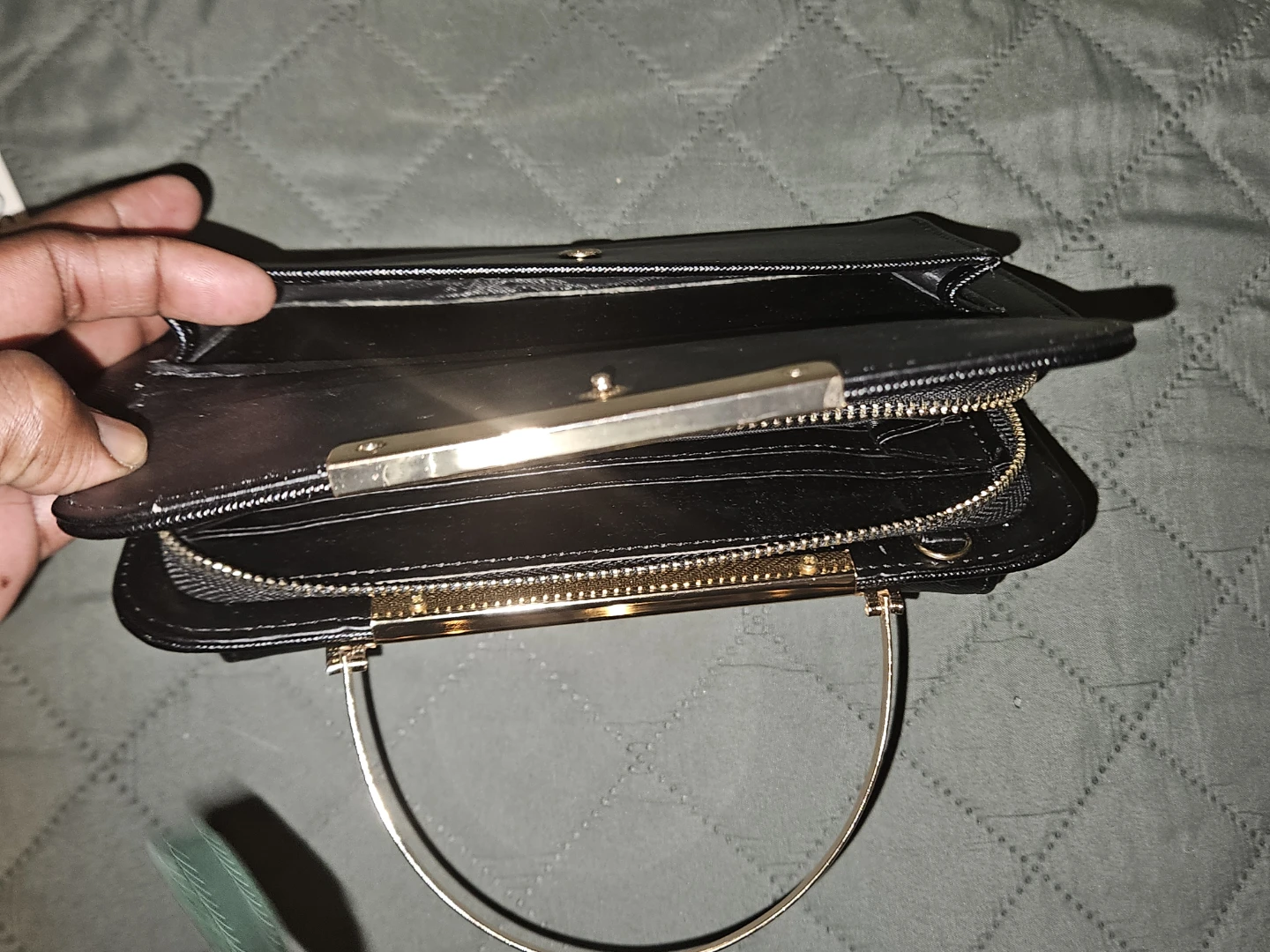 Black Peta-Approved Vegan Handbag/Clutch - photo 5