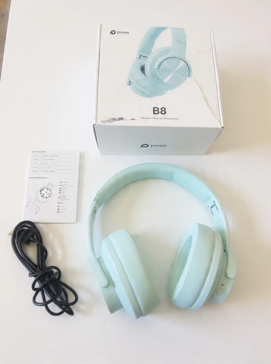 Picun B8 Wireless Headphones - Cyan