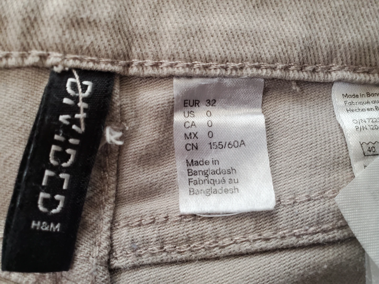 H&M Divided Beige Pants Size 0 - photo 3