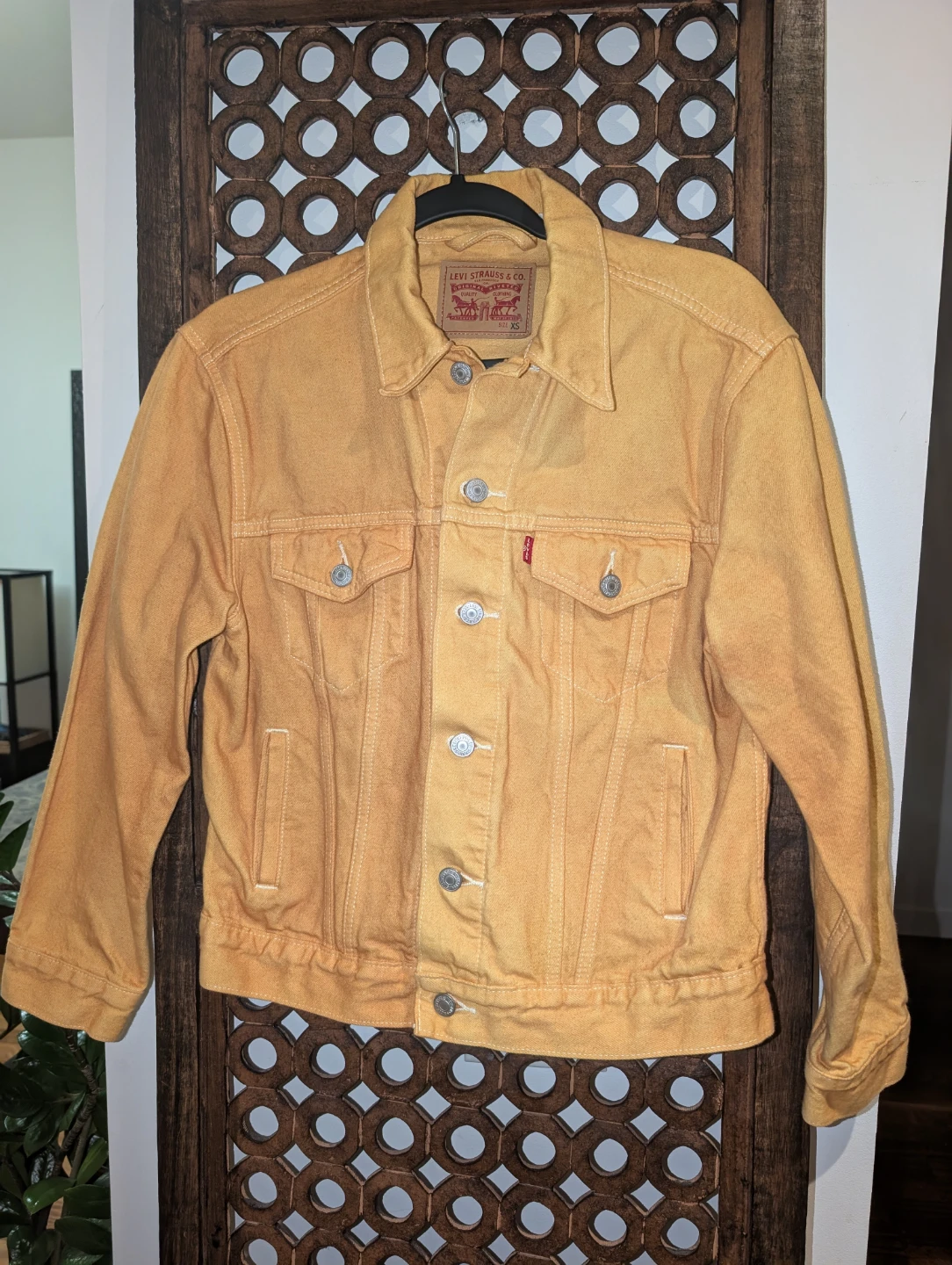 Vintage Levi's Denim Mustard Yellow Jacket