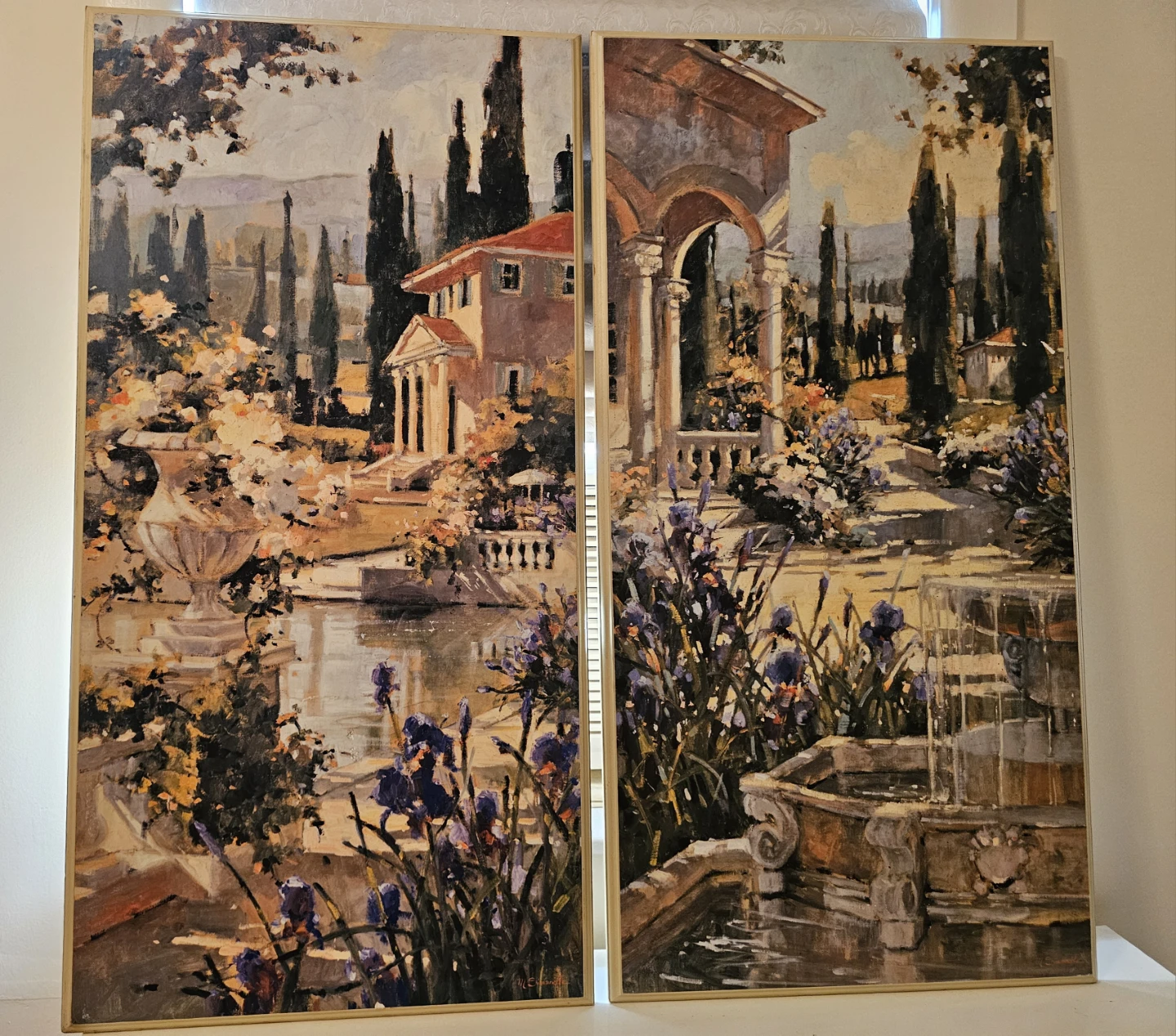 Marilyn Simandle Art Paintings On Wood Canvas / Set Of 2