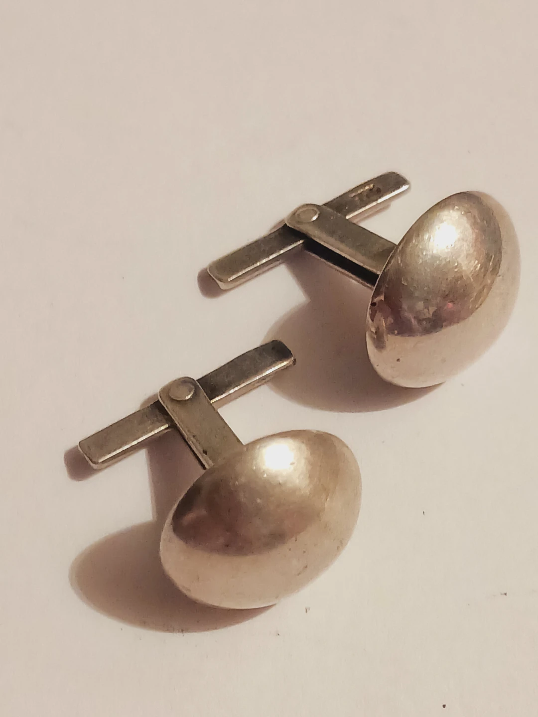 Sterling Silver 925 Stamped Cufflinks - photo 2