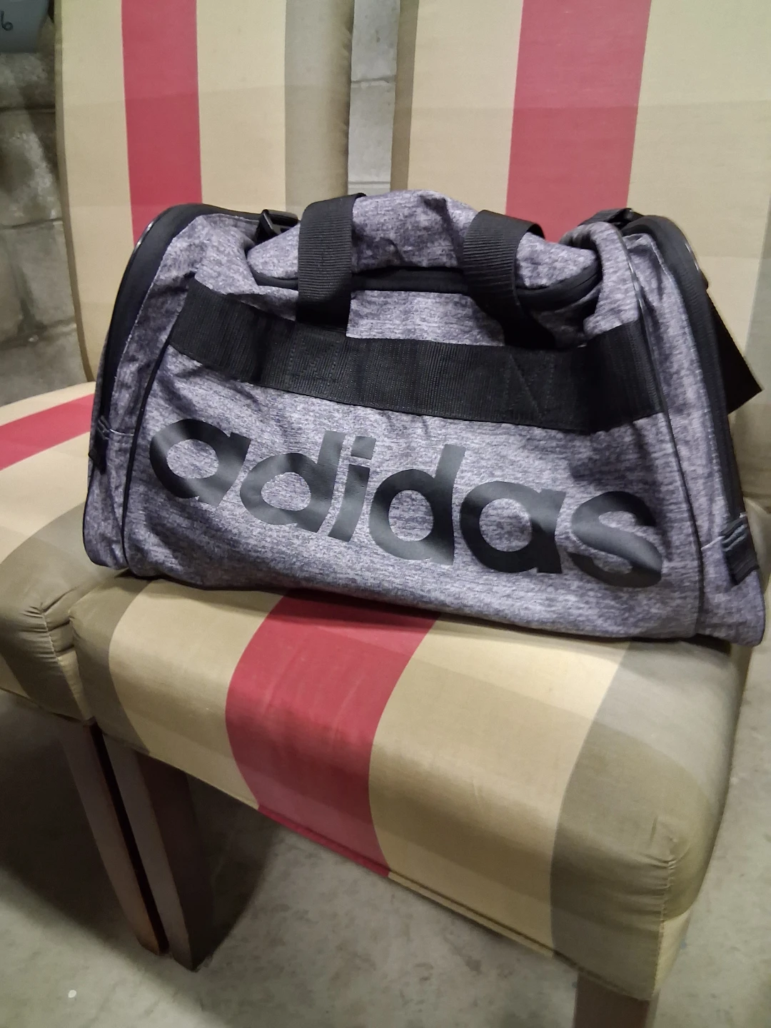 Adidas Heathered Gray Duffel Bag
