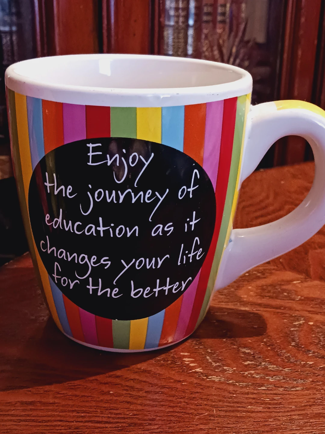 Large Inspirational vibrant ceramic mug - photo 4