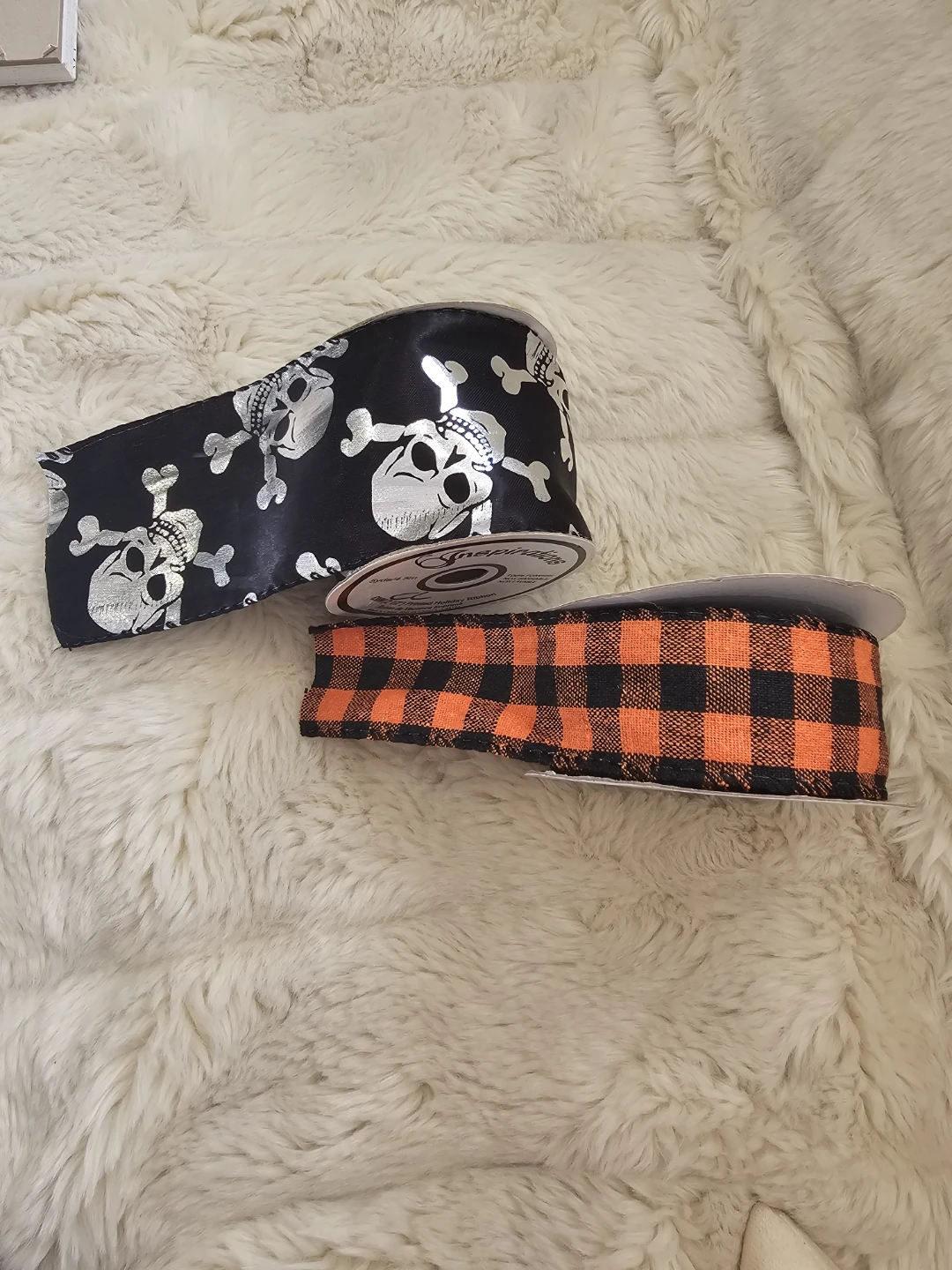 Two Rolls of Halloween Holiday Ribbon