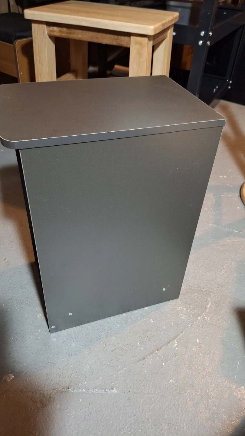 Small dark grey side table 28x20x40cm mini nightstand - photo 2