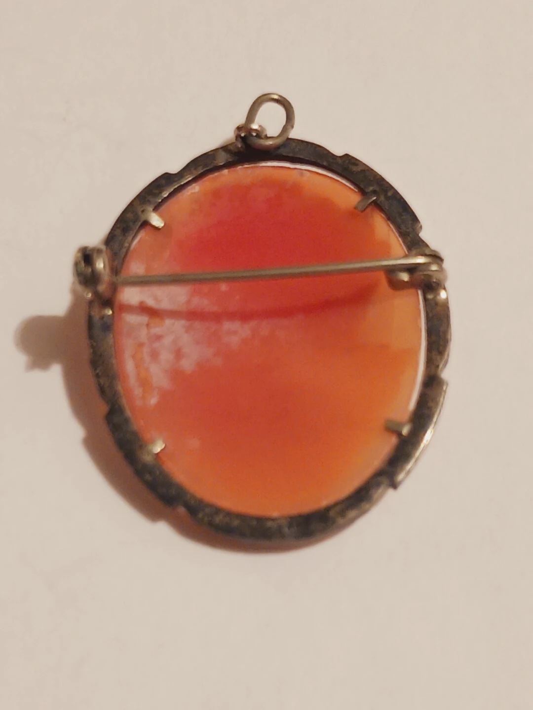 Antique Victorian Sterling Silver 925 Genuine Cameo Brooch - photo 4