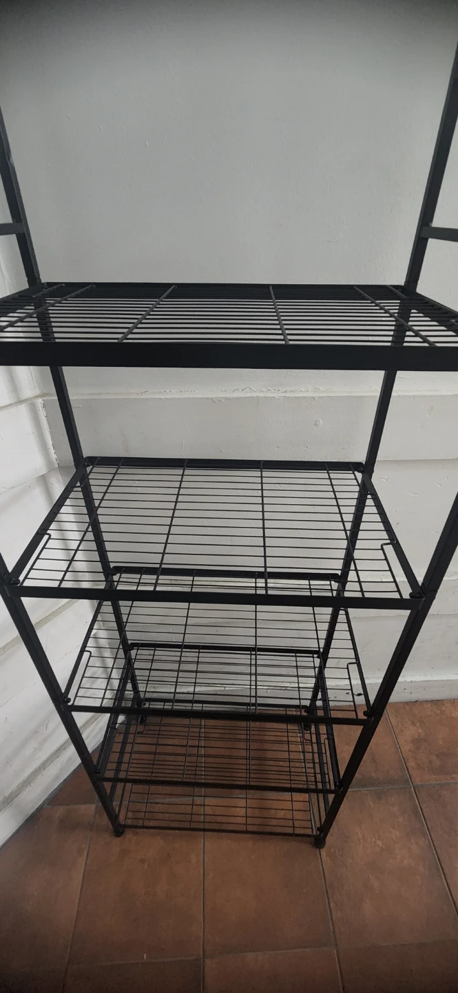 Black 5-Tier Metal Wire Shelf Unit - photo 3