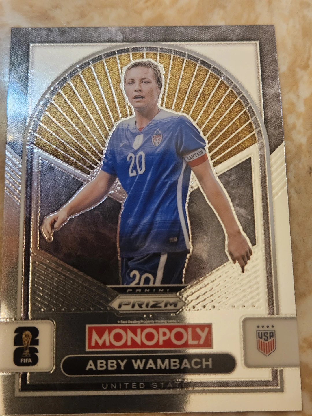 Abby Wambach 2026 Panini Monopoly Prizm FIFA Card