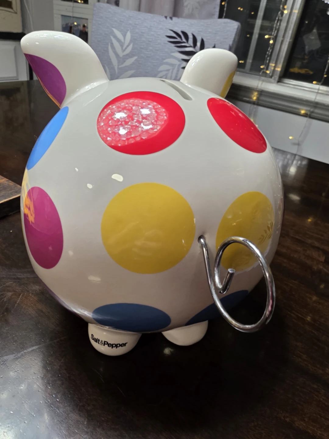 Salt & Pepper Polka Dot Piggy Bank - photo 5