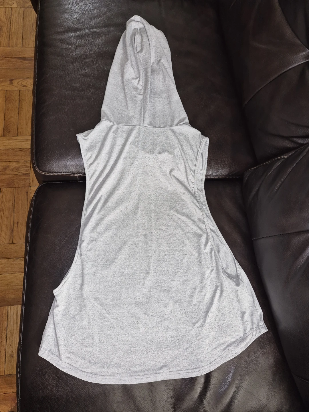 Light Gray Sleeveless Hoodie Unisex - photo 2