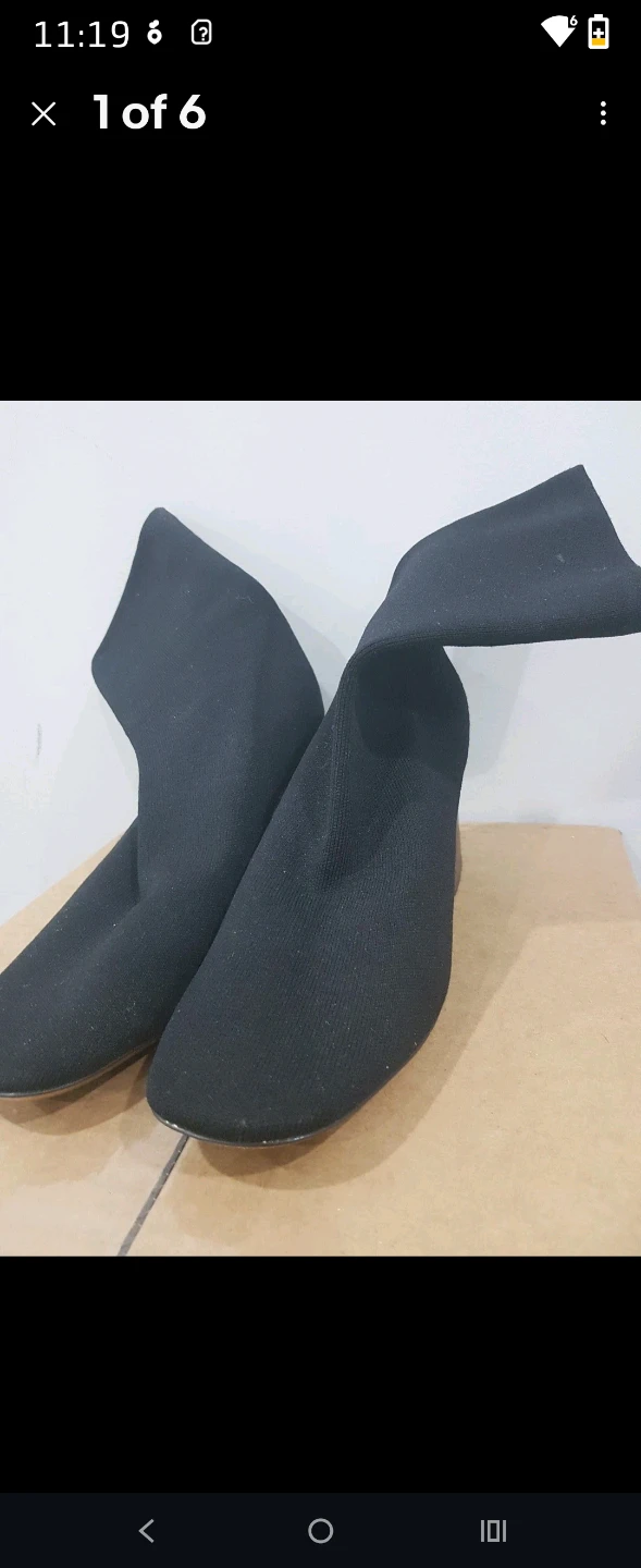 Celine black knit sock boots