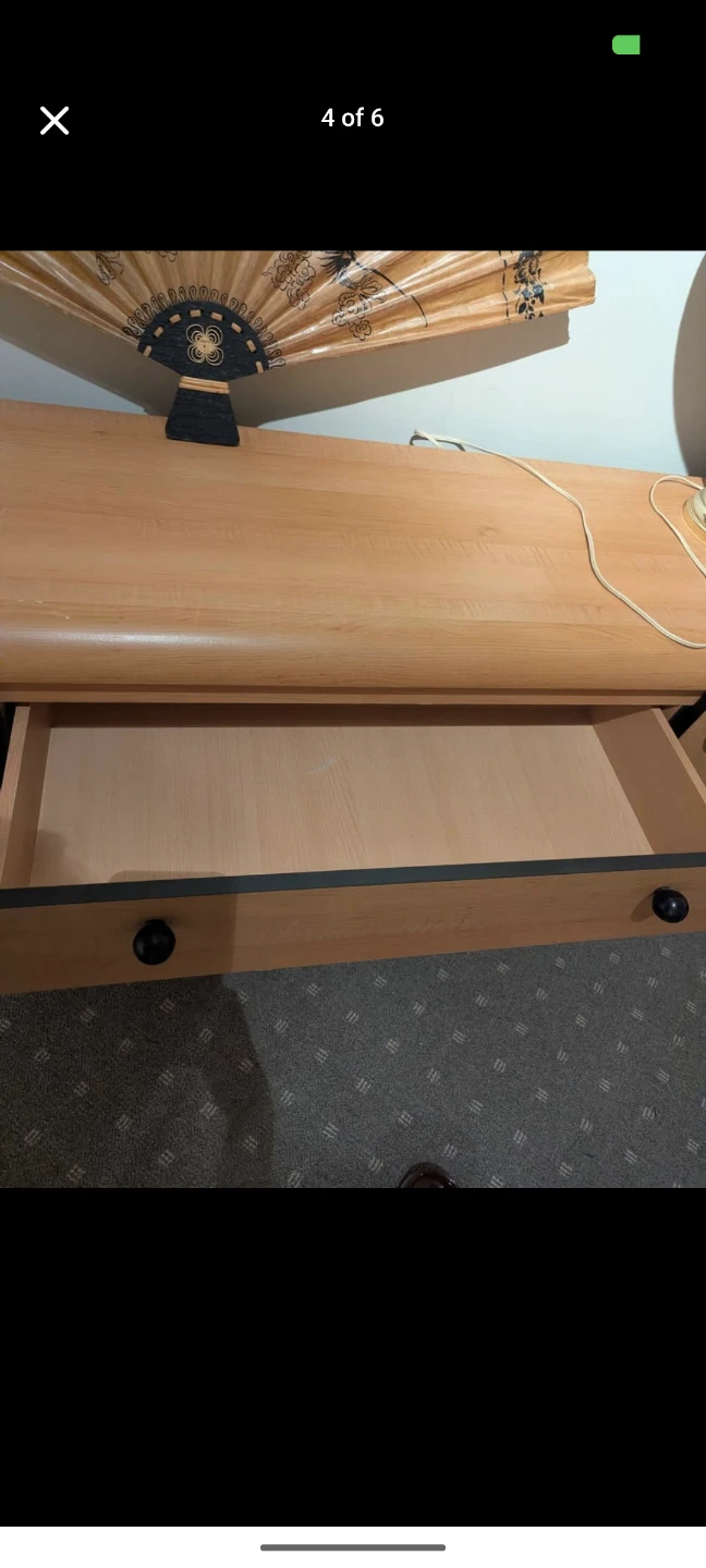 Wooden Dresser with 3 Drawers , 4 shelves and hidden drawer - photo 5