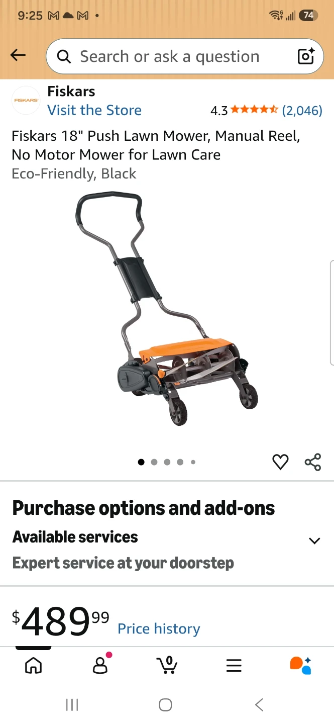 Fiskars StaySharp Max Reel Mower