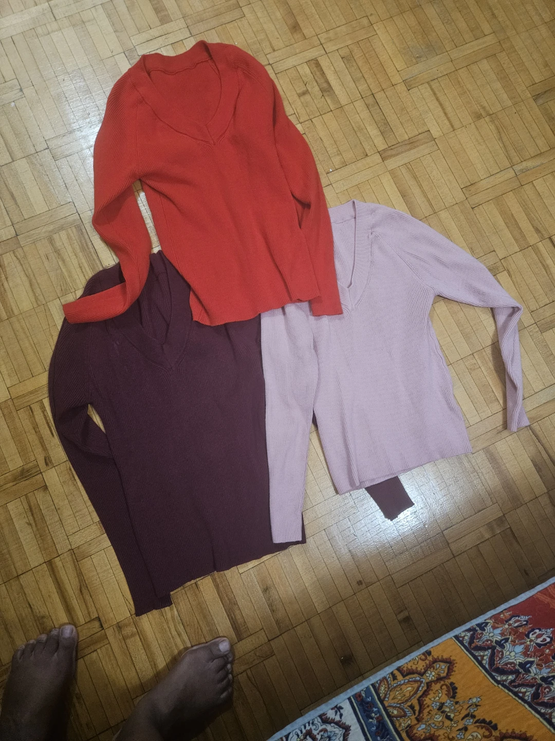 Set of 3 Long Sleeve Ribbed Sweaters - photo 5