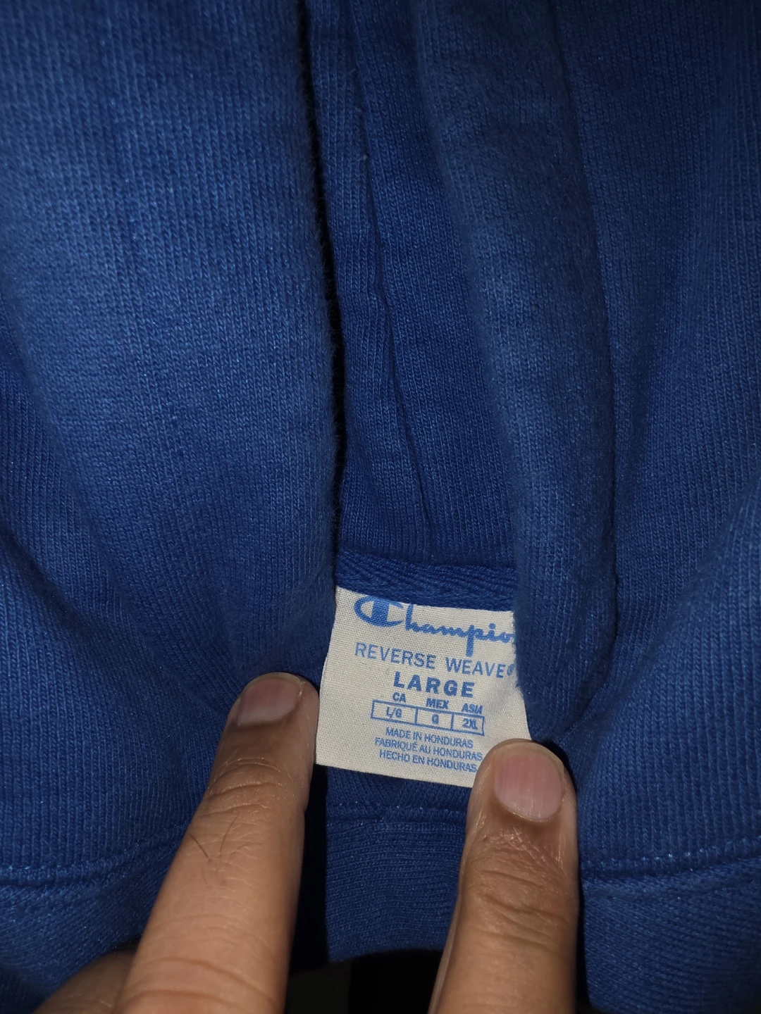 Blue Champion Reverse Weave Hoodie - Size Large - photo 2