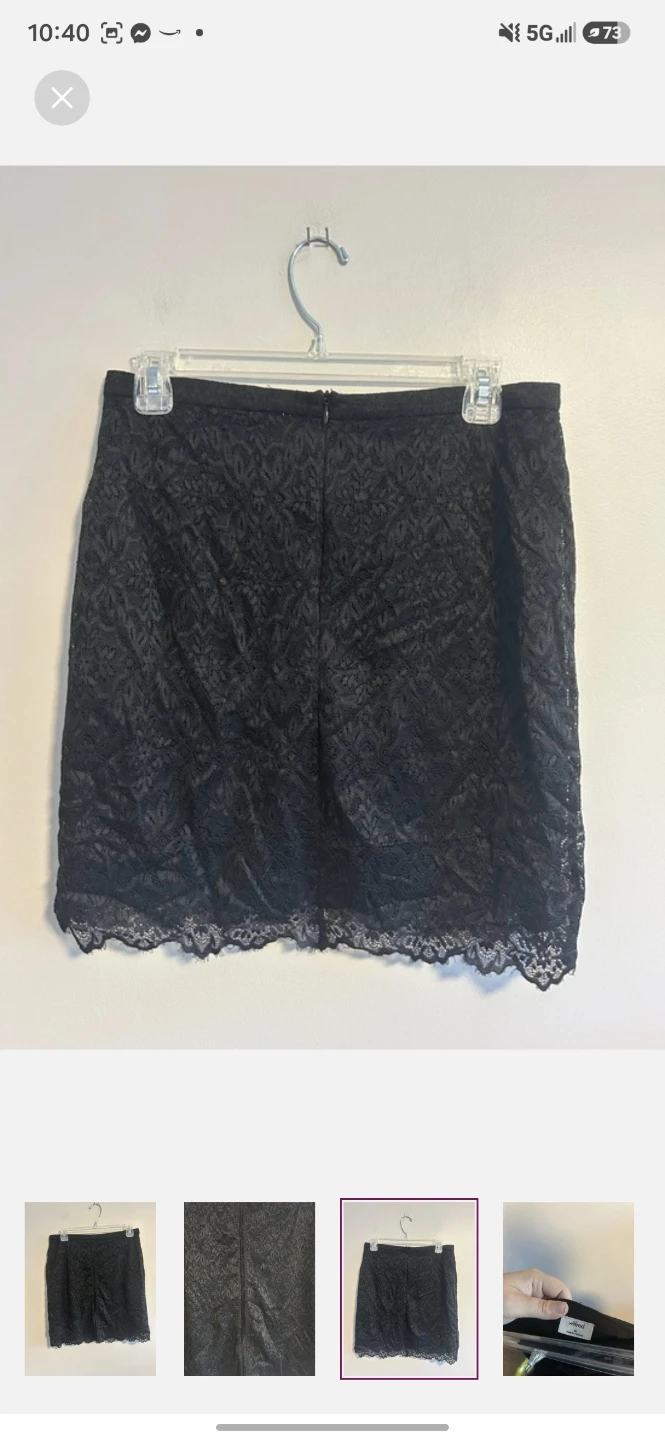Wilfred black lace skirt size 10 - photo 3