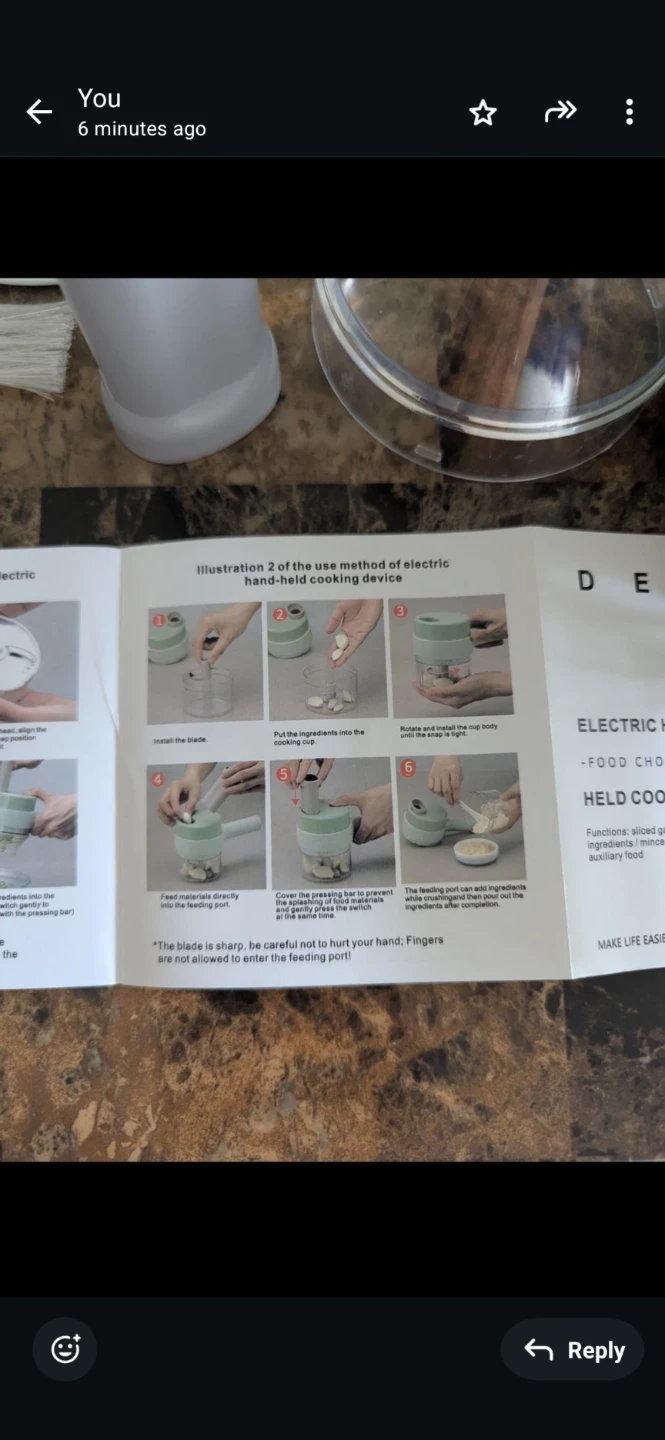 Electric Handheld Food Chopper - photo 2