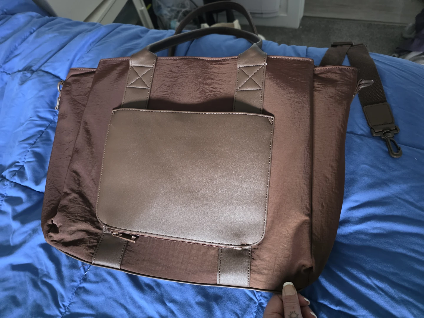 Poppy & Peonies Daily Tote Bag in Espresso - photo 2