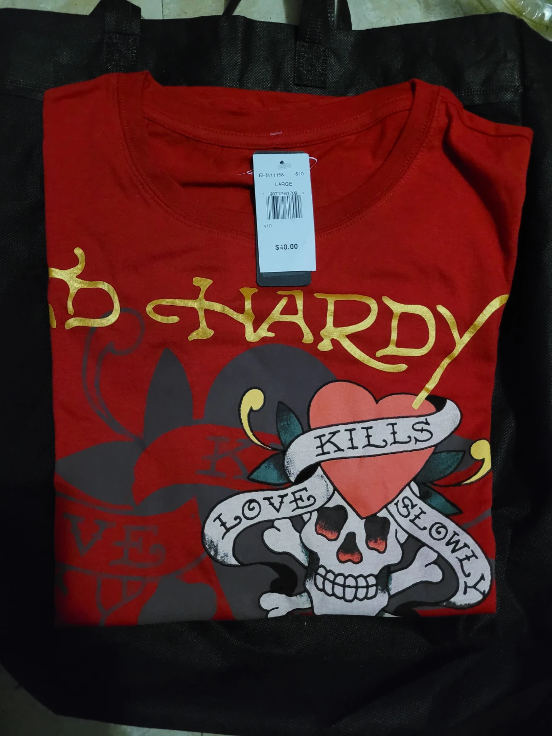 New Reebok Slides and Ed Hardy T-Shirt - photo 2