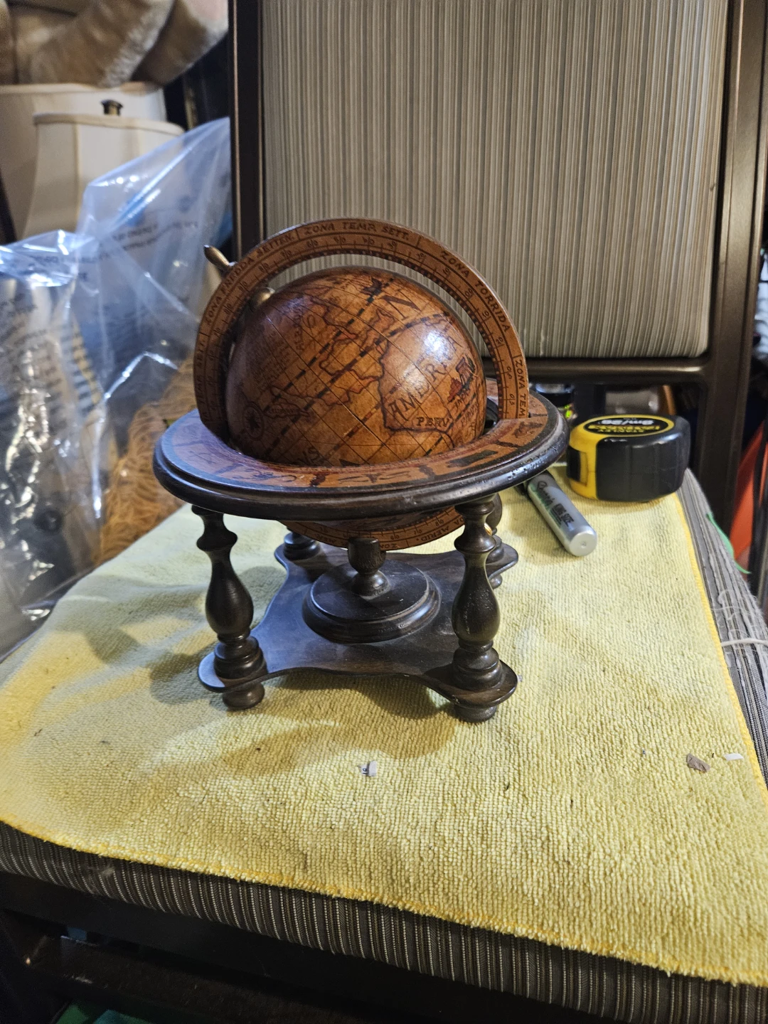 Vintage Wooden Desk Globe - photo 2
