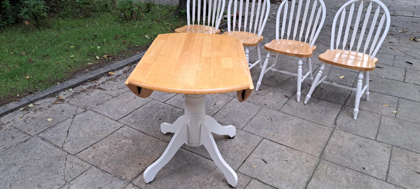 Drop-leaf Dining Table and 4 Chairs - photo 4