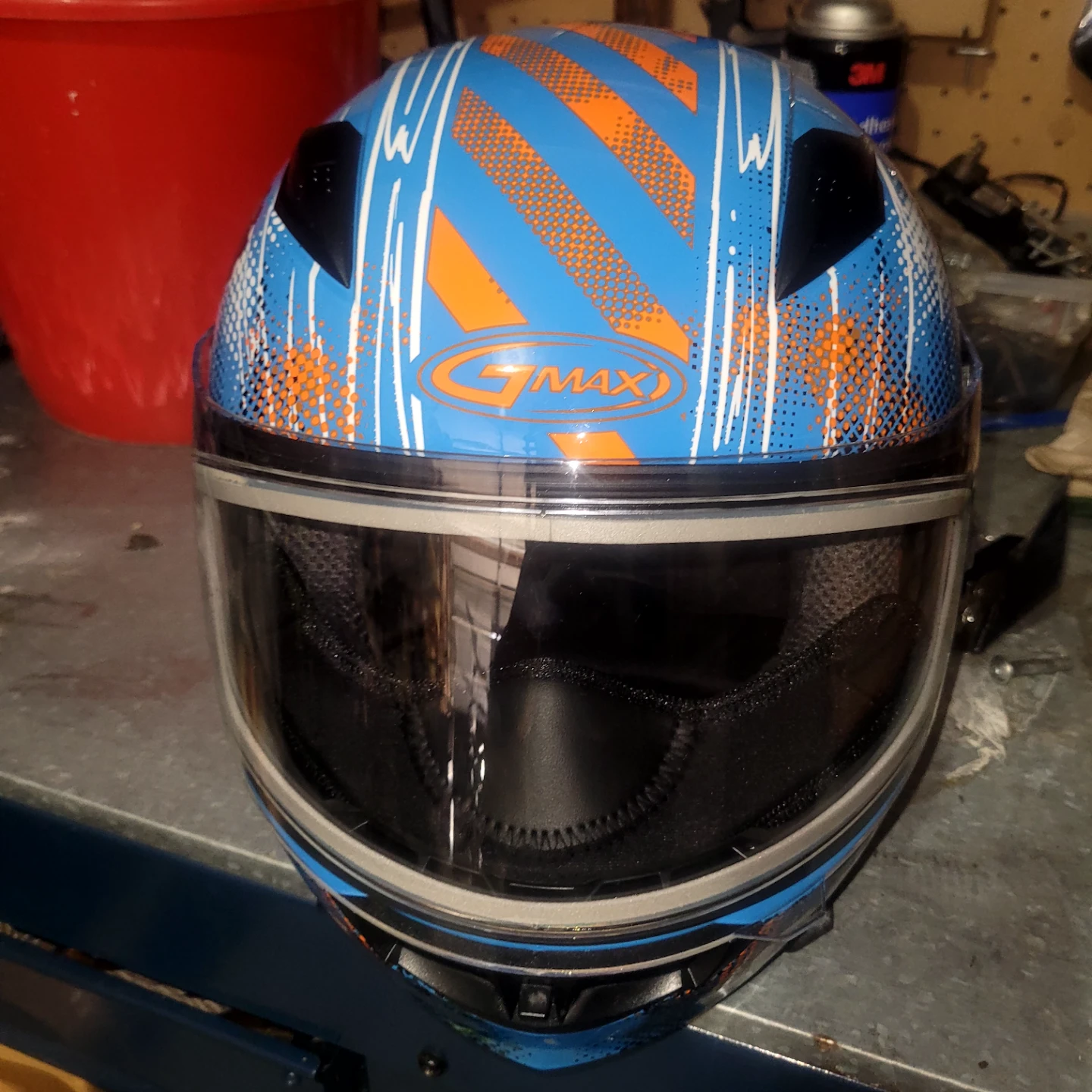 GMAX Blue Motorcycle Helmet - photo 2