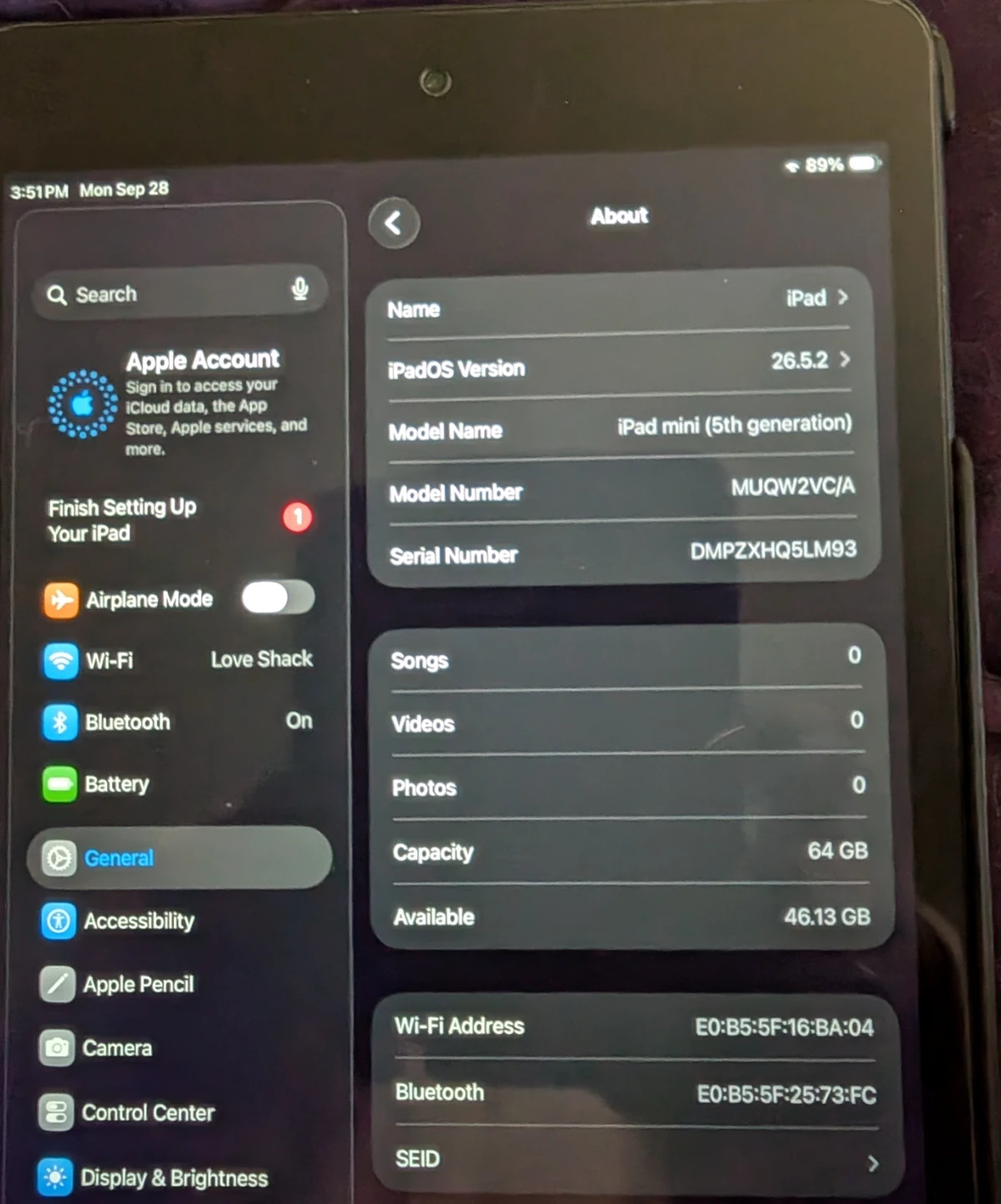 Apple iPad mini 5th Generation 64GB