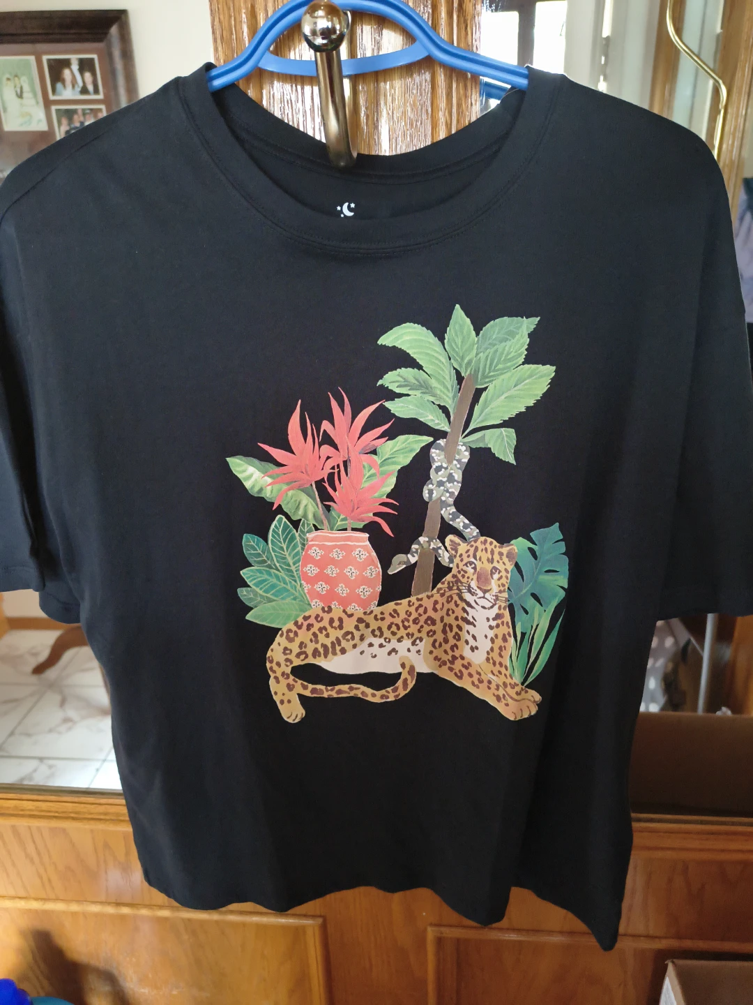 Joe Fresh Black Leopard Graphic T-Shirt