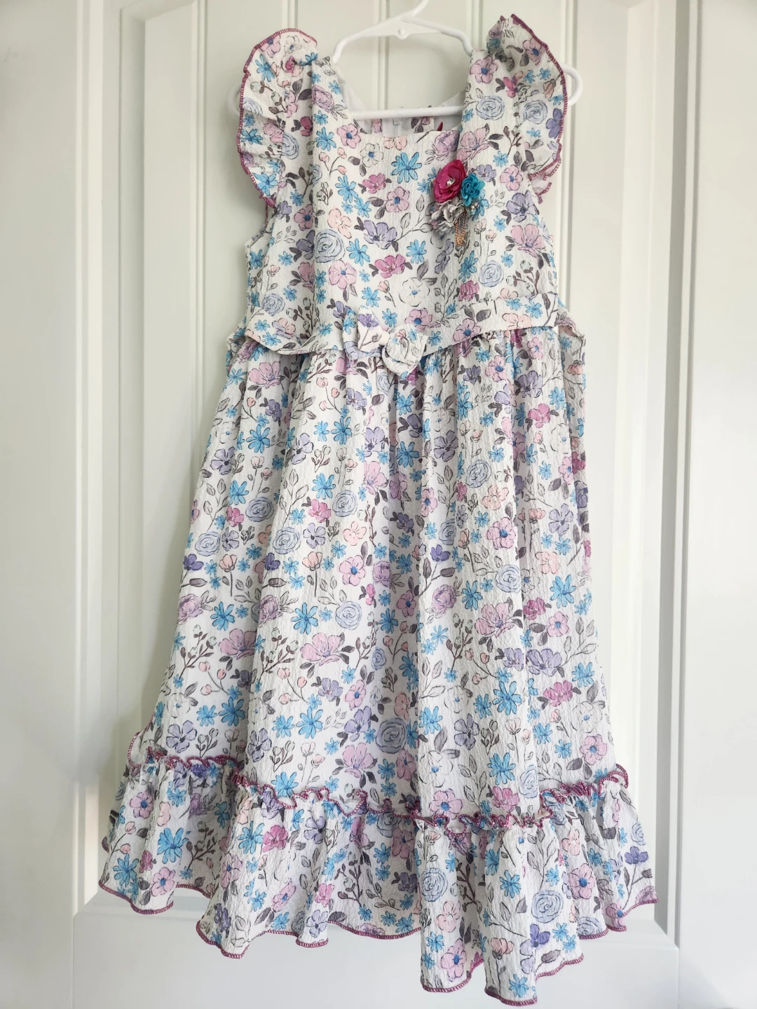 Girls Floral Summer Dress 6-7 years