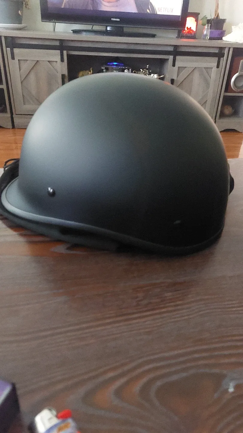 Dull Black Motorcycle Helmet - photo 2