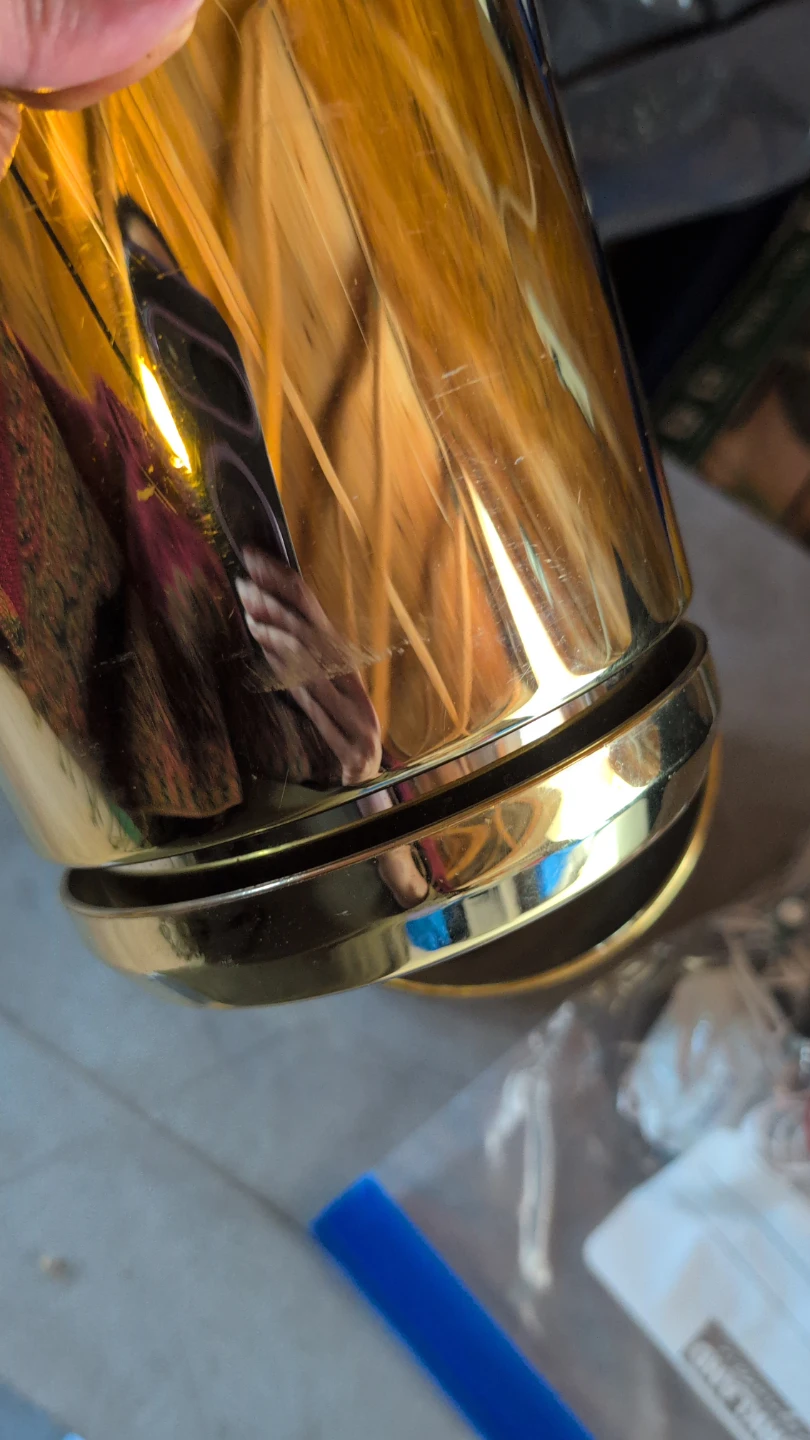 Gold metallic indoor planter