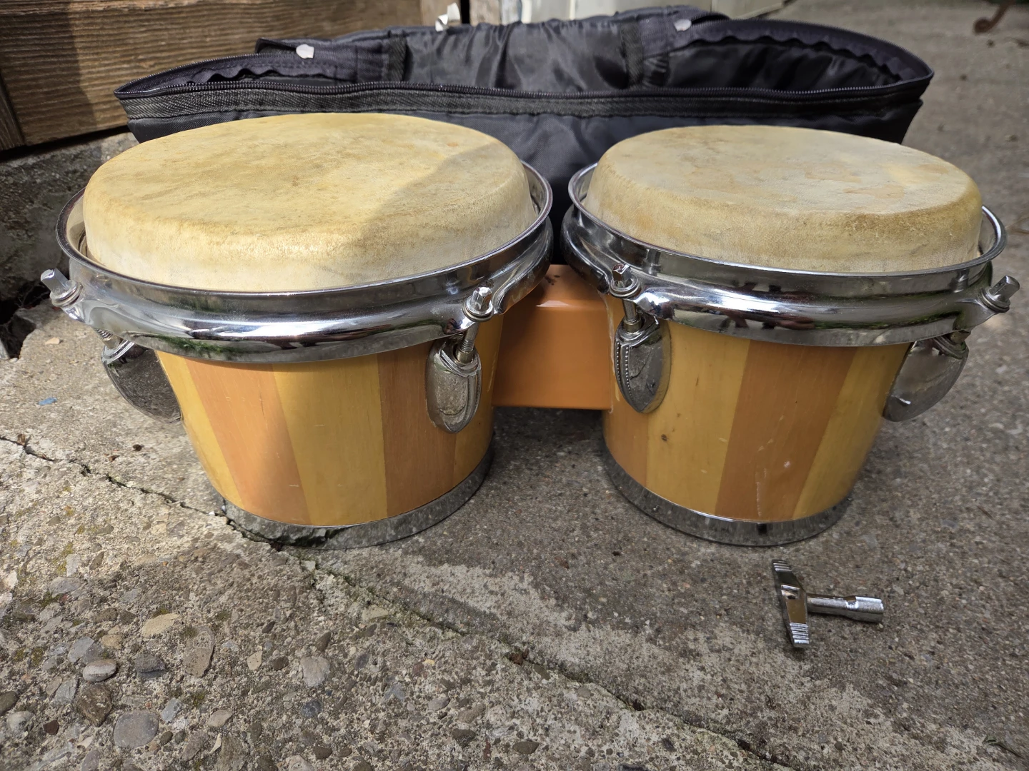 Bongo drum set with carrying bag - photo 5