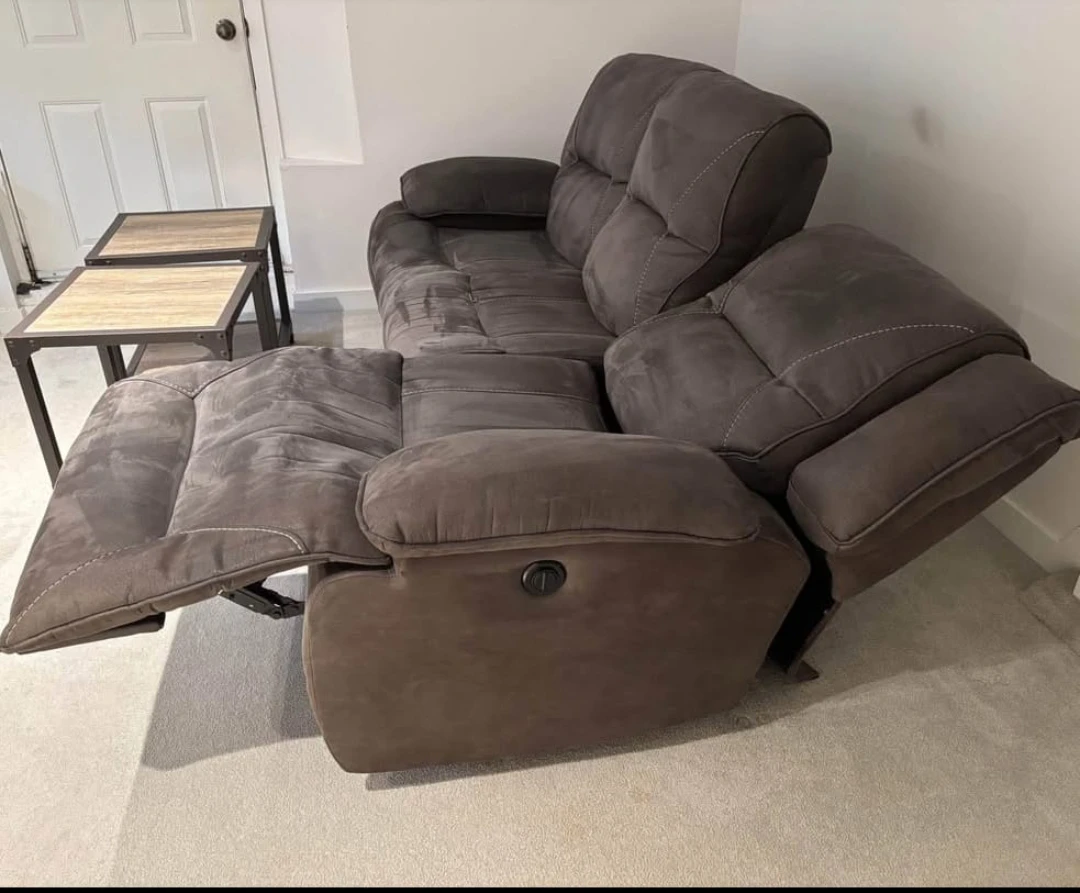 Grey reclining sofa - photo 3
