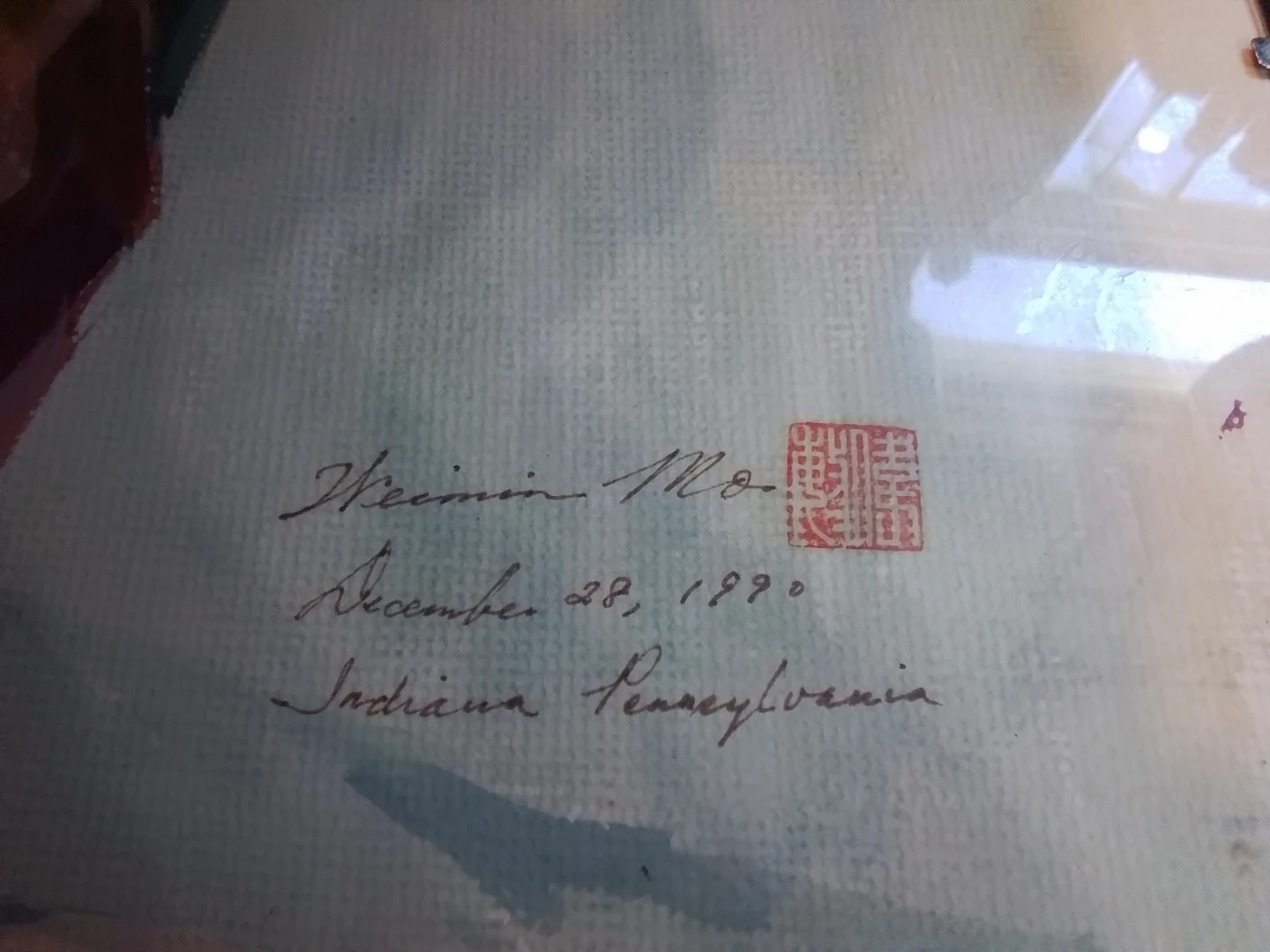 Original Figurative Watercolor by Listed Weimin Mo - photo 5