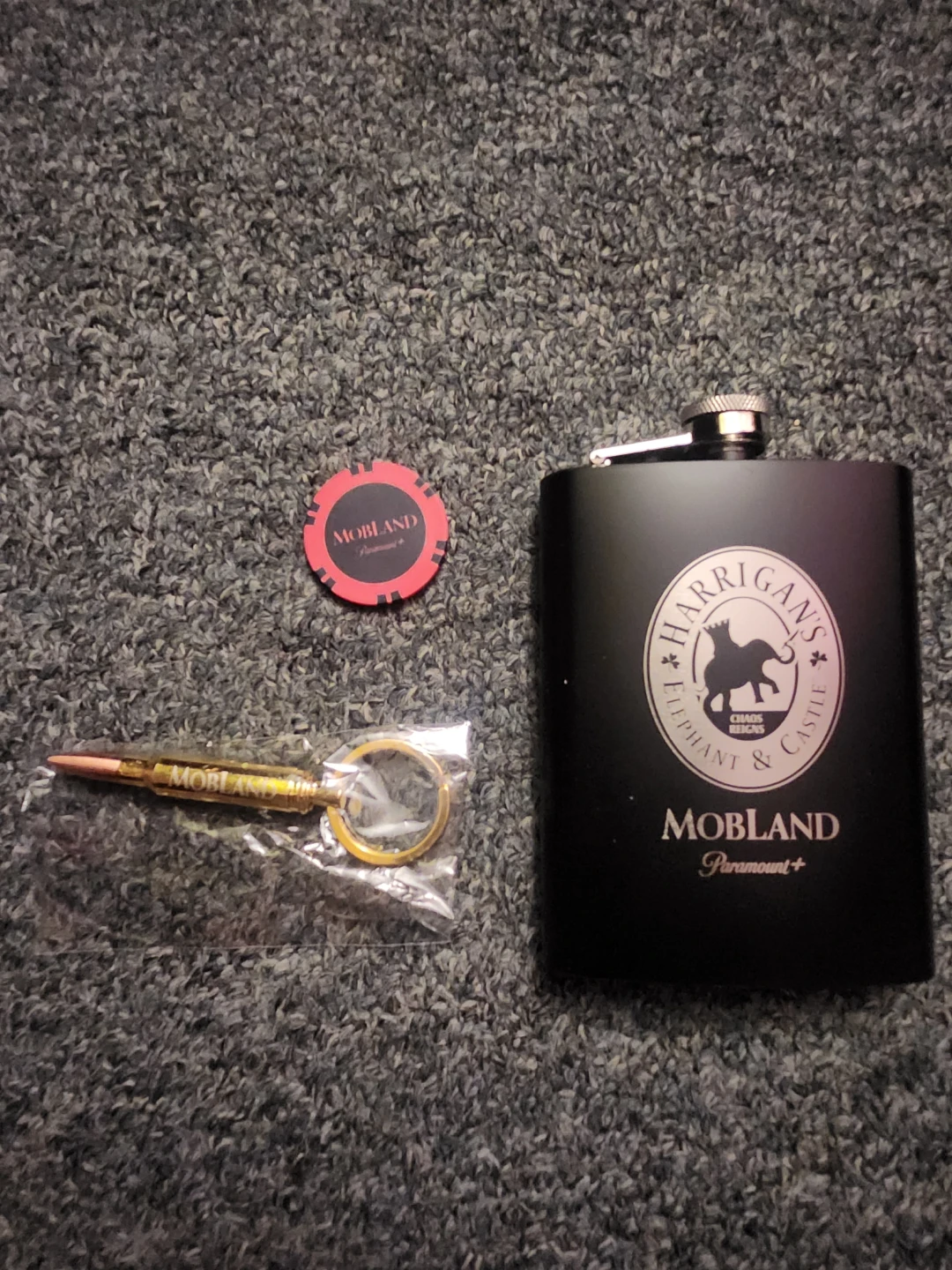 Mobland Paramount+ Flask and Keychain Set