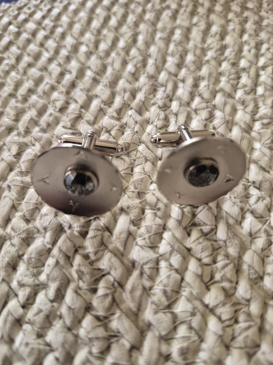 Silver-Tone Circular Cufflinks - photo 3