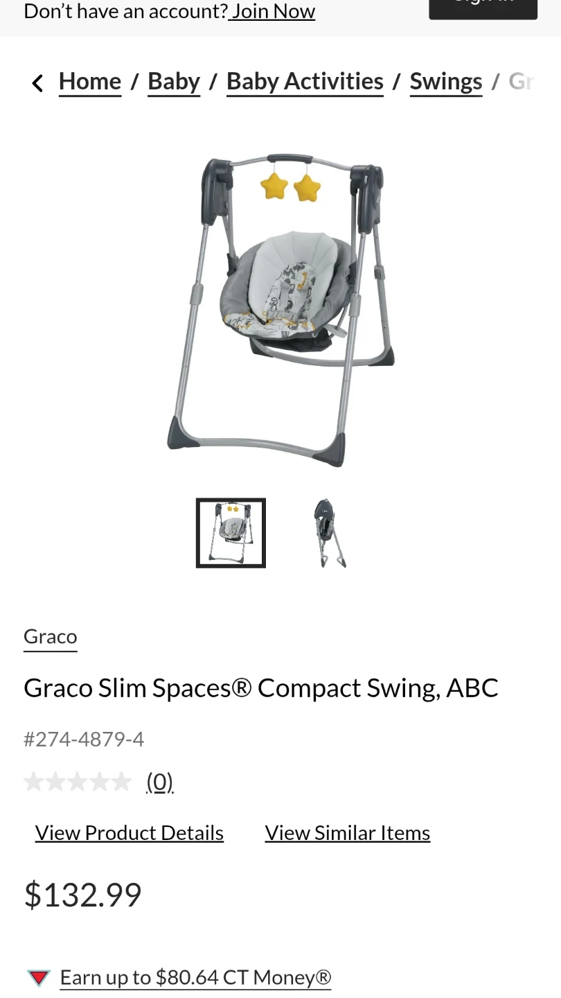 Graco Slim Spaces Compact Swing - photo 2