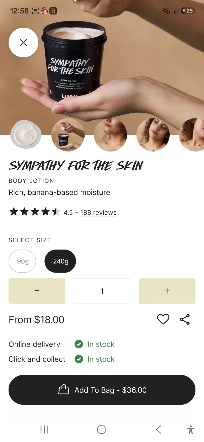 Lush Sympathy for the Skin body lotion 240g