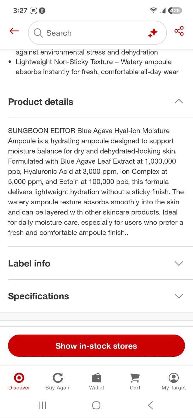 Sungboon Editor Blue Agave Hyal-Ion Hydrating Ampoule 🏈 - photo 4