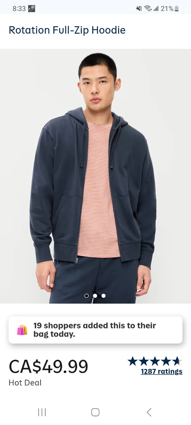 Rotation Full-Zip Hoodie size L