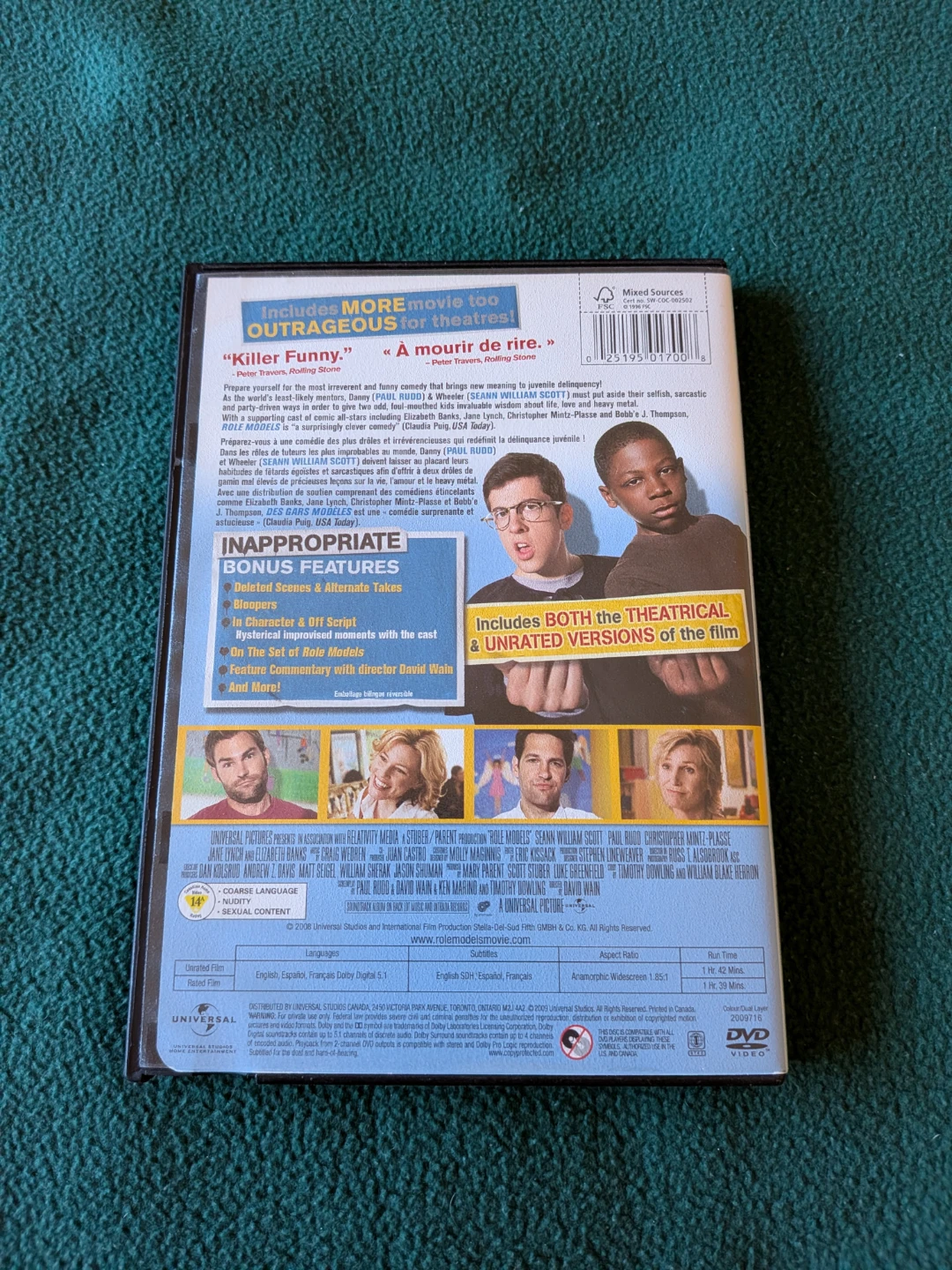 Role Models Unrated DVD – Paul Rudd / Seann William Scott - photo 2