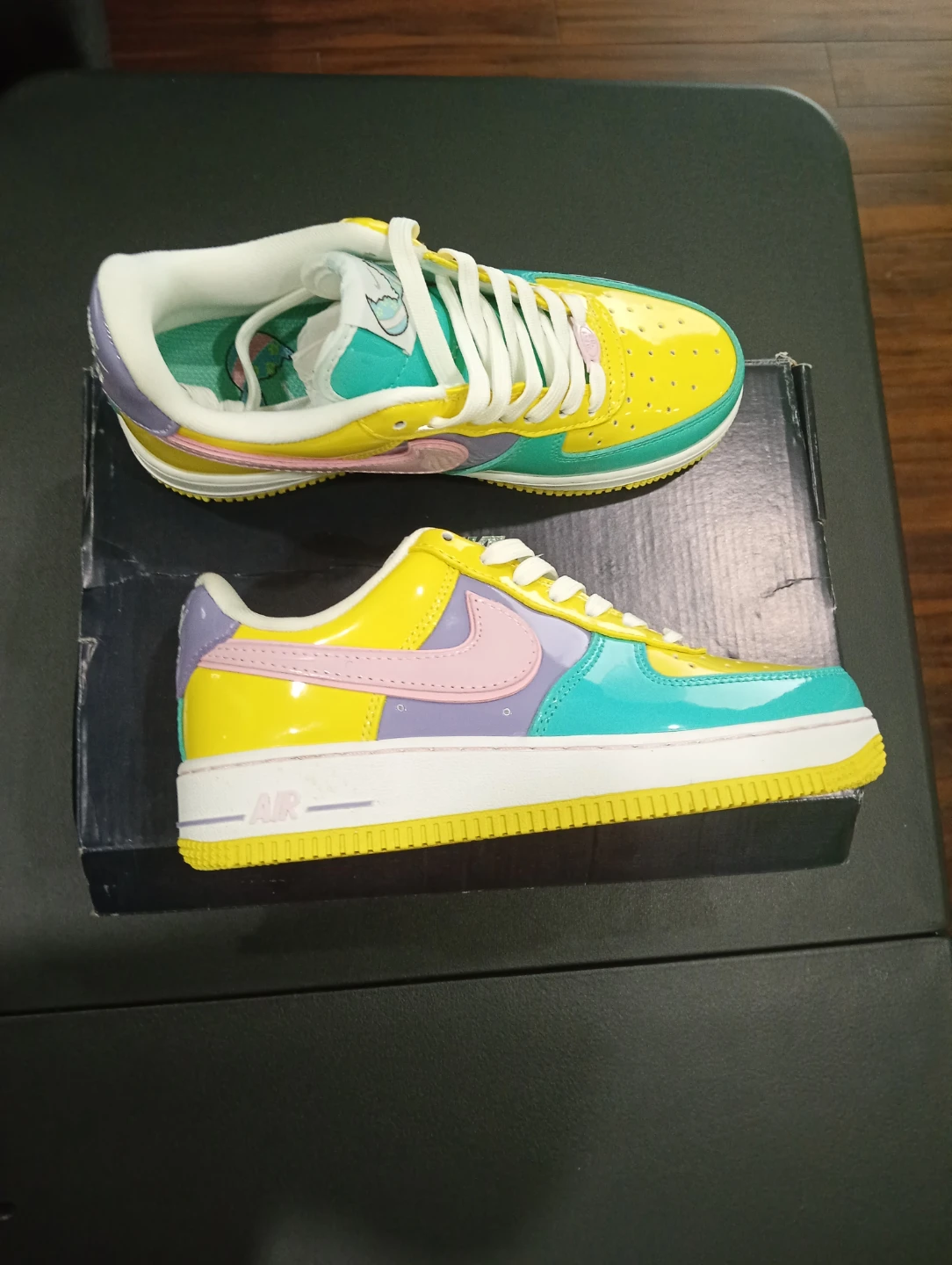 Nike Air Force 1 Easter Sneakers women's size 7.5 - photo 2