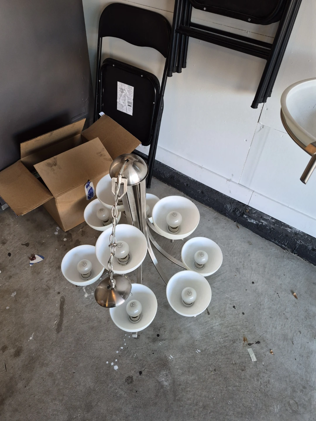 Brushed Nickel 6-Light Chandelier - photo 2